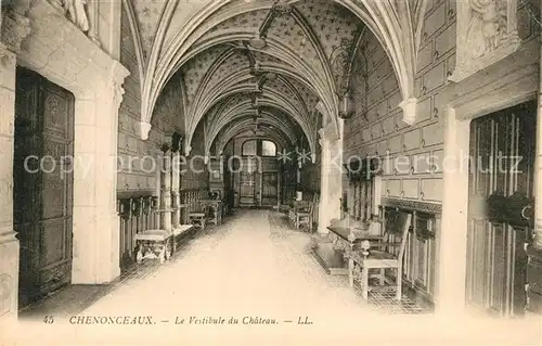 Chenonceaux_Indre_et_Loire Le Vestibule du Chateau Chenonceaux_Indre
