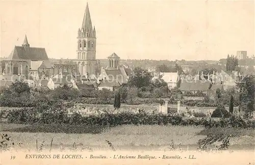 Loches_Indre_et_Loire Beaulieu Ancienne Basilique Ensemble Loches_Indre_et_Loire