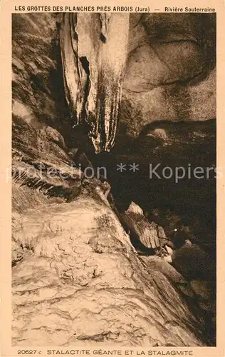 Arbois Les Grottes des Planches Stalactite Geante et la Stalagmite Arbois