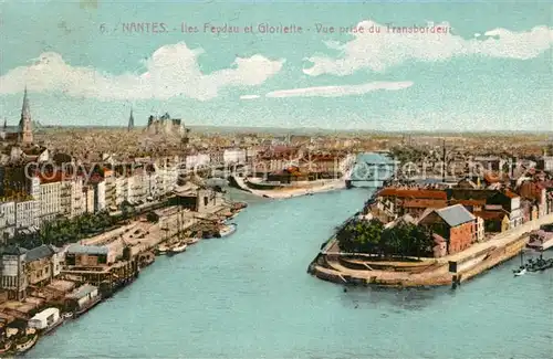 Nantes_Loire_Atlantique Iles Feydau et Gloriette Vue prise du Transbordeur Nantes_Loire_Atlantique