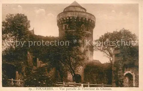Fougeres Vue partielle de lInterieur du Chateau Fougeres