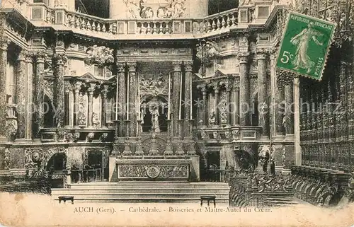 Auch_Gers Cathedrale Boiseries et Maitre Autel du Coeur Auch_Gers