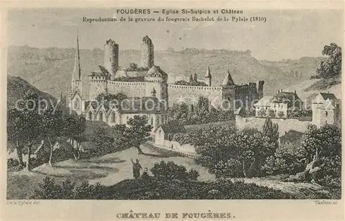 Fougeres Eglise St Sulpice et Chateau Fougeres