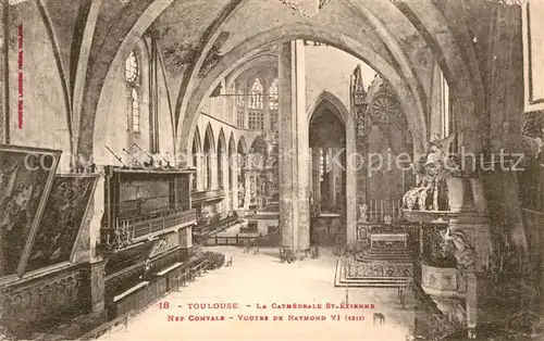 Toulouse_Haute Garonne La Cathedrale St Etienne Nef Comtale Voutes de Raymond VI Toulouse Haute Garonne