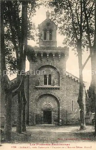 Tarascon sur Ariege Sabart pres Tarascon Facade de l Eglise Tarascon sur Ariege