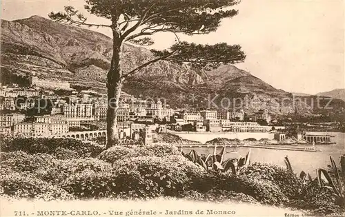 Monte Carlo Vue generale Jardins de Monaco Monte Carlo