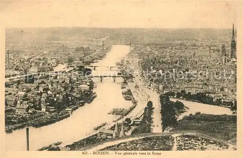 Rouen Vue generale vers la Seine Rouen