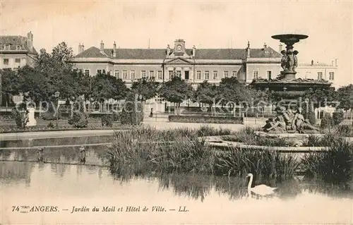 Angers Jardin du mail et Hotel de Ville Angers