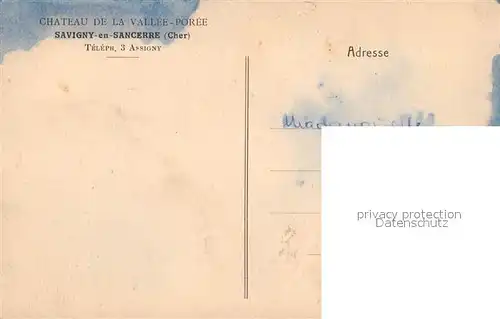 Savigny en Sancerre Chateau de la Vallee Poree Savigny en Sancerre