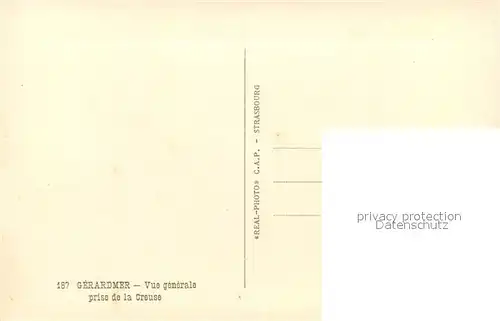 Gerardmer_Vosges Vue generale prise de la Creuse Gerardmer Vosges