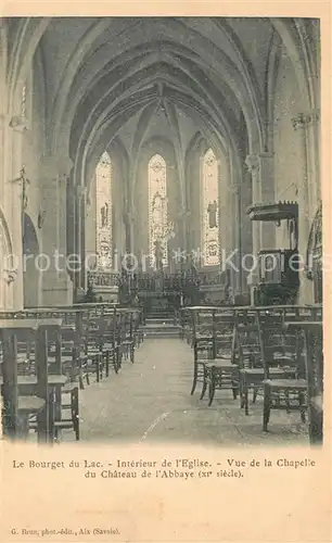 Le_Bourget du Lac_Savoie Interieur de lEglise Vue de la Chapelle du Chateau de l Abbaye Le_Bourget du Lac_Savoie