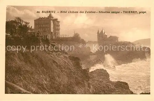 Biarritz_Pyrenees_Atlantiques Hotel Chateau des Falaises Situation unique Thierry Biarritz_Pyrenees