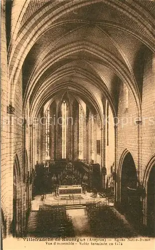 Villefranche de Rouergue Eglise Notre Dame Vue densemble Voute terminee en 1474 Villefranche de Rouergue