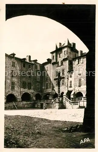 Villefranche de Rouergue Place Notre Dame Maison du Poete Spiritualiste Villefranche de Rouergue