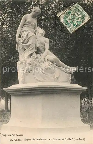 Agen_Lot_et_Garonne Esplanade du Gravier Samson et Dalila Agen_Lot_et_Garonne