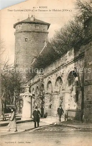 Rodez Tour Corbieres et Terrasses de l Eveche Rodez