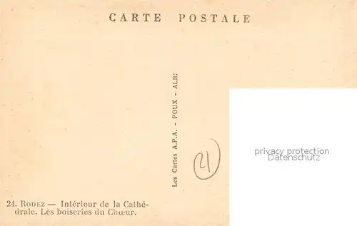 Rodez Interieur de la Cathedrale Les boiseries du Choeur Rodez