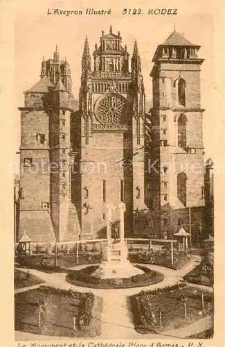 Rodez Le Monument et la Cathedrale Place d Armes Rodez