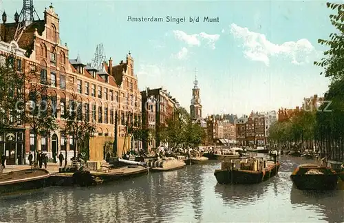 Amsterdam_Niederlande Singel Munt Amsterdam_Niederlande