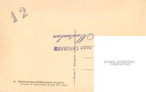 Villefranche de Rouergue Clocher de Notre Dame Villefranche de Rouergue