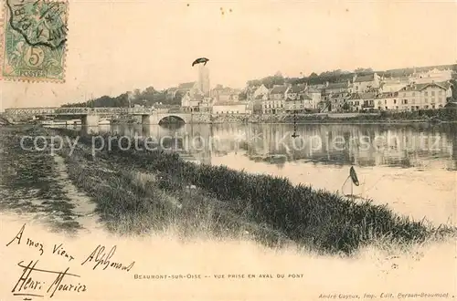 Beaumont sur Oise Vue prise en aval du pont Beaumont sur Oise