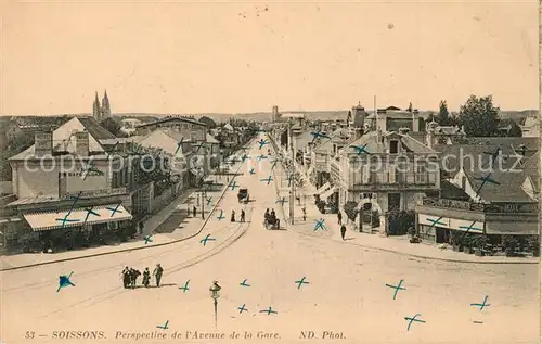 Soissons_Aisne Avenue de la Gare Soissons Aisne