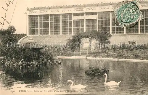 Vichy_Allier Coin de l ancien parc vers l Horticulture Etang Cygnes Vichy Allier