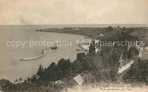 Thonon les Bains Vue generale du Port Lac Leman Thonon les Bains