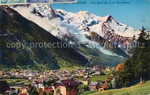 Chamonix Vue generale et le Mont Blanc Chamonix