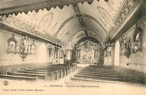 Pontmain Interieur de l Eglise paroissiale Pontmain