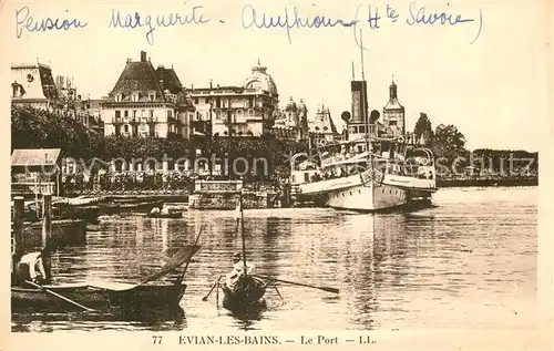 Evian les Bains_Haute_Savoie Port Lac Leman Bateau Evian les Bains_Haute