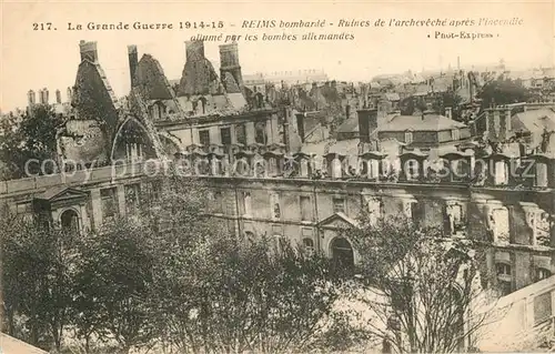 Reims_Champagne_Ardenne bombarde Ruines Grande Guerre Truemmer 1. Weltkrieg Reims_Champagne_Ardenne