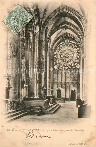 Carcassonne Eglise Saint Nazaire le transept Carcassonne