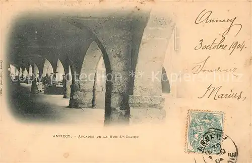 Annecy_Haute Savoie Arcades de la Rue Sainte Claire Annecy Haute Savoie