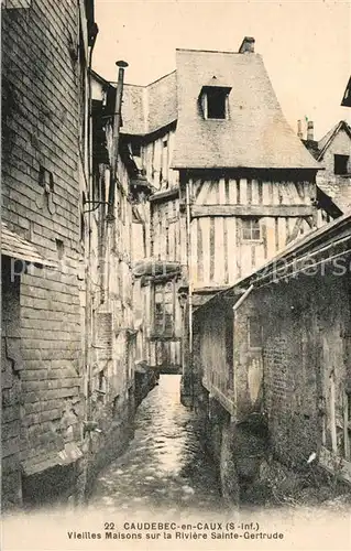 Caudebec en Caux Vieilles maisons sur la Riviere Sainte Gertrude Caudebec en Caux