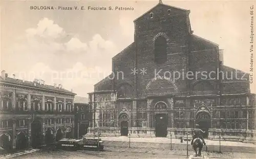 Bologna Piazza Vittorio Emanuele Facciata San Petronio Bologna