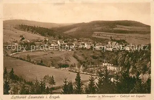 Lauenstein_Erzgebirge Talblick mit Engadin Lauenstein_Erzgebirge