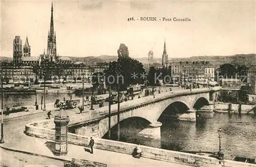Rouen Pont Corneille sur la Seine Eglise Rouen