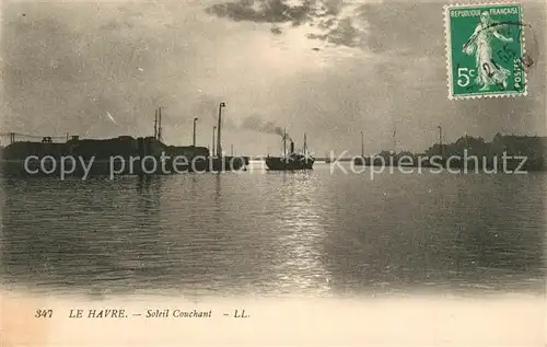 Le_Havre Port Soleil couchant Le_Havre