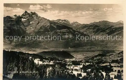Villars_VD Panorama et Dents du Midi Alpes Villars_VD