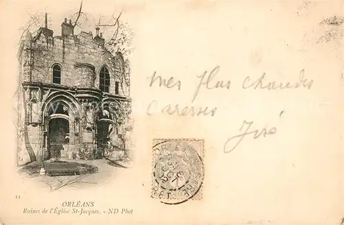 Orleans_Loiret Ruines de l Eglise Saint Jacques Orleans_Loiret