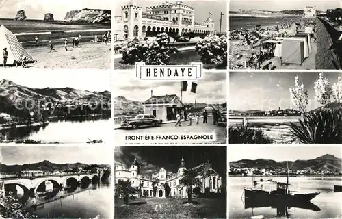 Hendaye_Pyrenees_Atlantiques Plage Frontiere Franco Espagnole Hendaye_Pyrenees