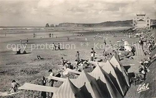 Hendaye_Pyrenees_Atlantiques Plage Casino et les deux Jumeaux Hendaye_Pyrenees