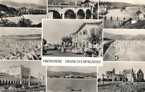 Hendaye_Pyrenees_Atlantiques Frontiere Franco Espangnole Plage Hendaye_Pyrenees