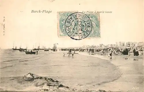 Berck Plage La Plage a maree haute Berck Plage