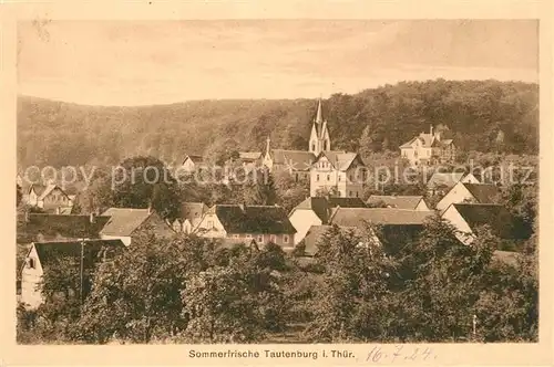 Tautenburg Ortsansicht mit Kirche Sommerfrische Tautenburg