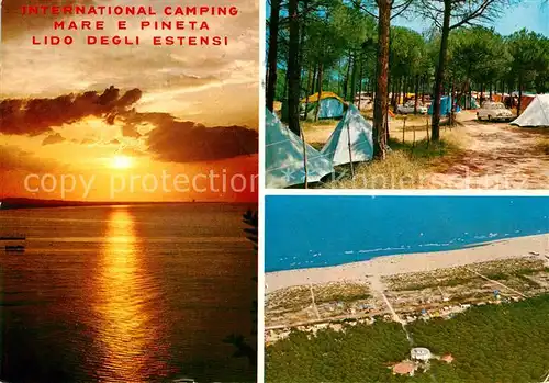 Lido_degli_Estensi International Camping Mare e Pineta Fliegeraufnahme Lido_Degli_Estensi