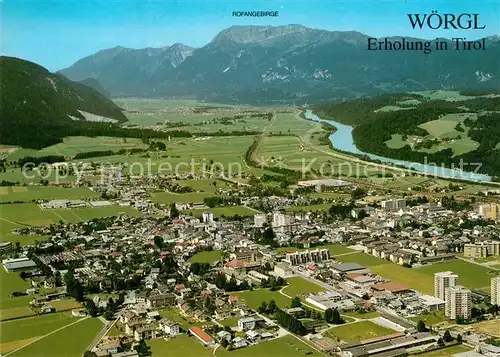 Woergl_Tirol Fliegeraufnahme mit Rofangebirge Woergl Tirol