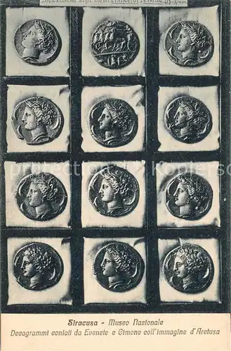 Siracusa Museo Nazionale Decagrammi Evenete Cimone Aretusa Siracusa