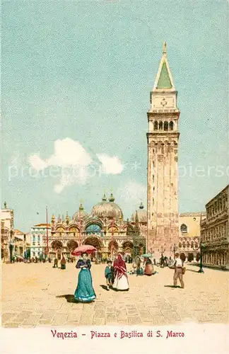 Venezia_Venedig Piazza Basilica San Marco Litho Venezia Venedig